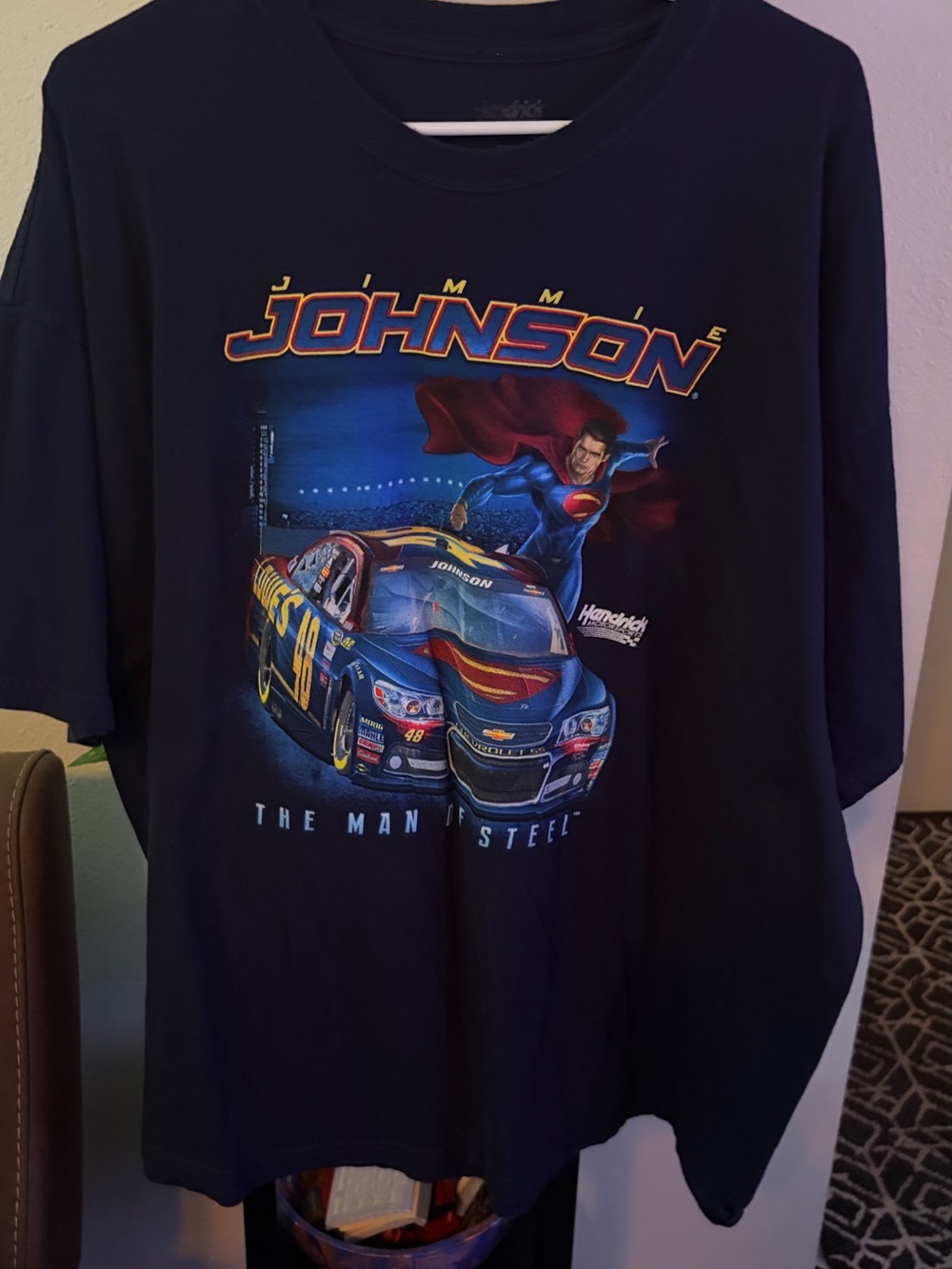 Men's Navy 'The Man of Steel' Graphic Tee